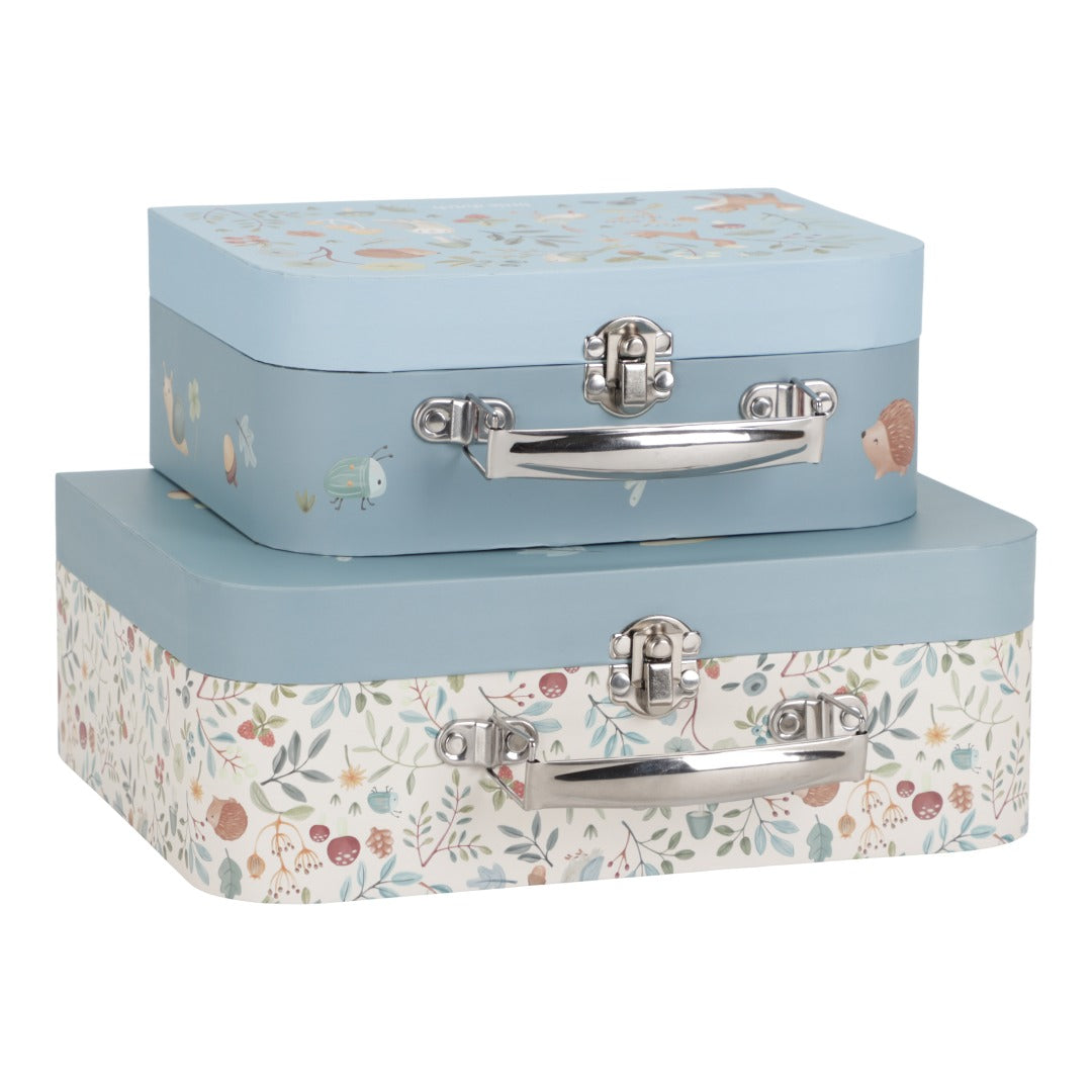 Ensemble de valises personnalisé avec nom en bleu