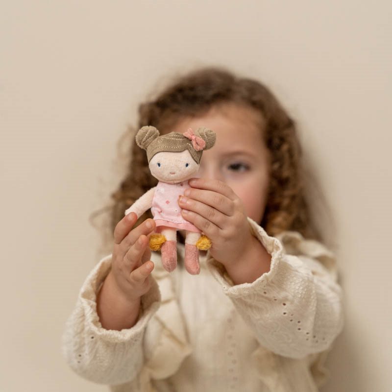 Pink cuddly doll, 10 cm
