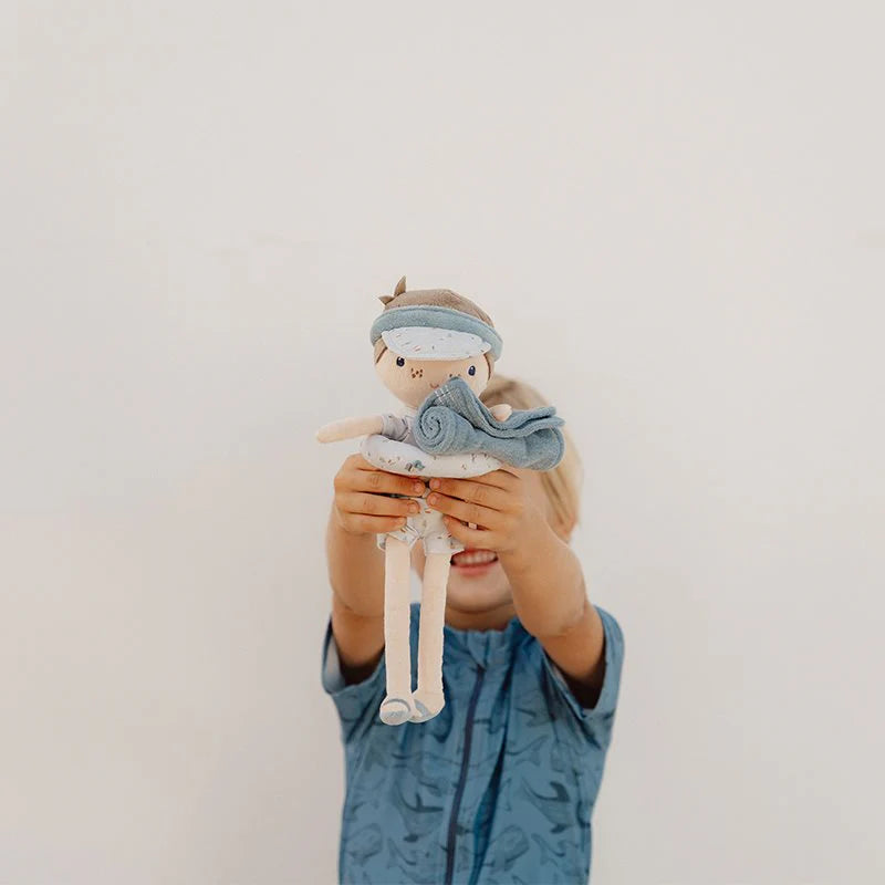 Kuschelpuppe Jim Summer Edition – Weiche Stoffpuppe für Kinder