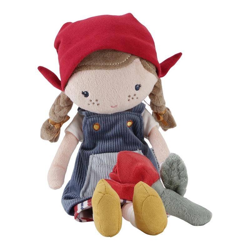 Poupée en tissu personnalisée Rose avec des tulipes – un cadeau adorable pour les petites filles