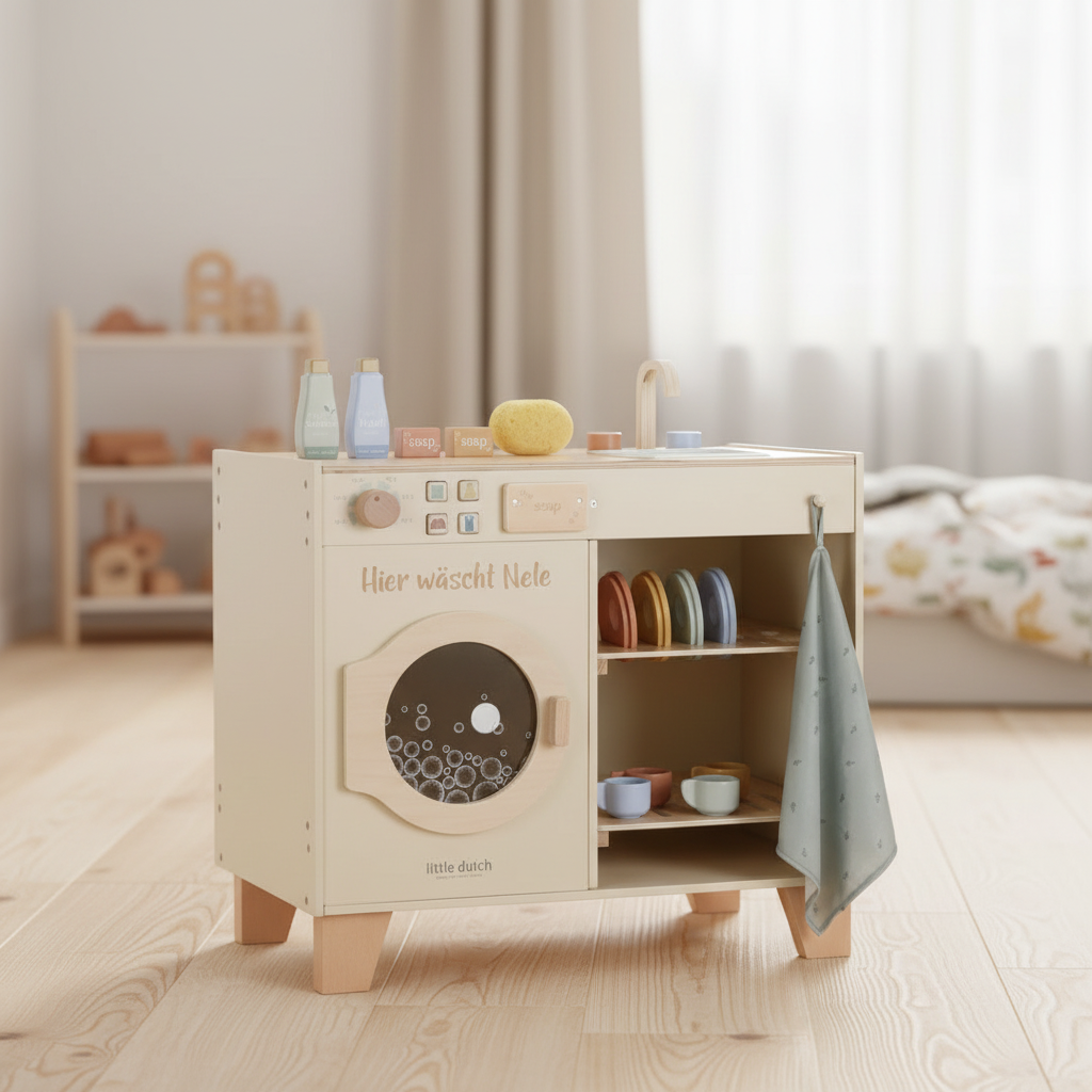 Waschmaschine & Geschirrspüler aus Holz – personalisierbar