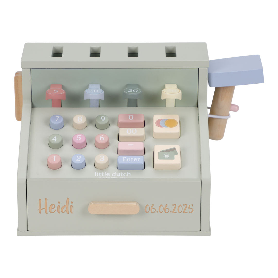 Personalized wooden cash register – for small businesses with their own name