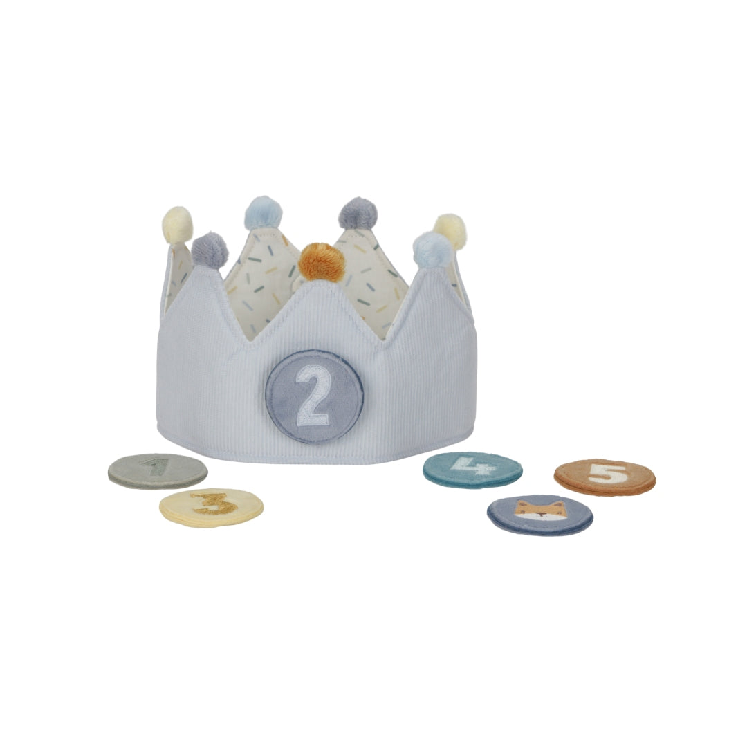 Couronne d'anniversaire bleue