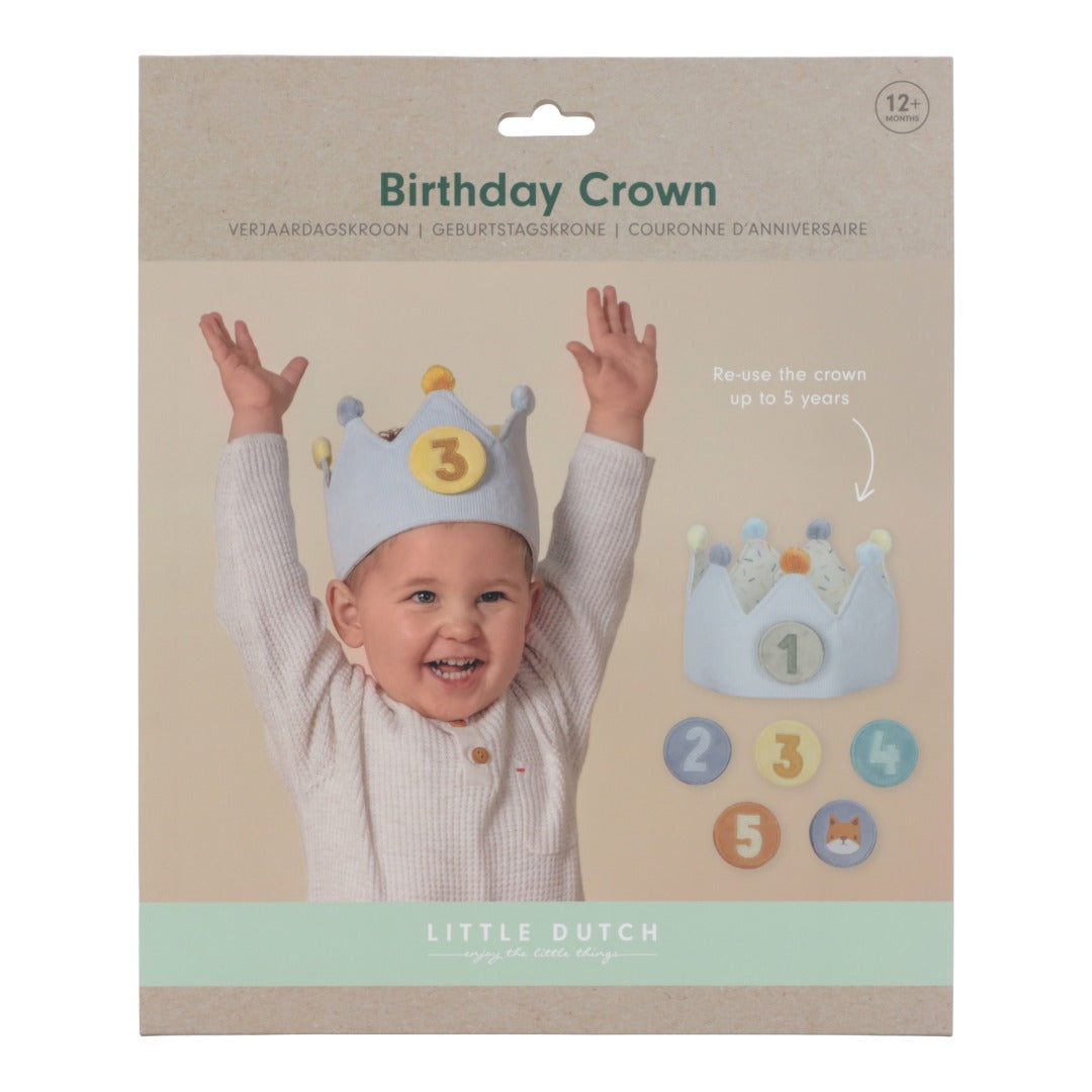 Couronne d'anniversaire bleue