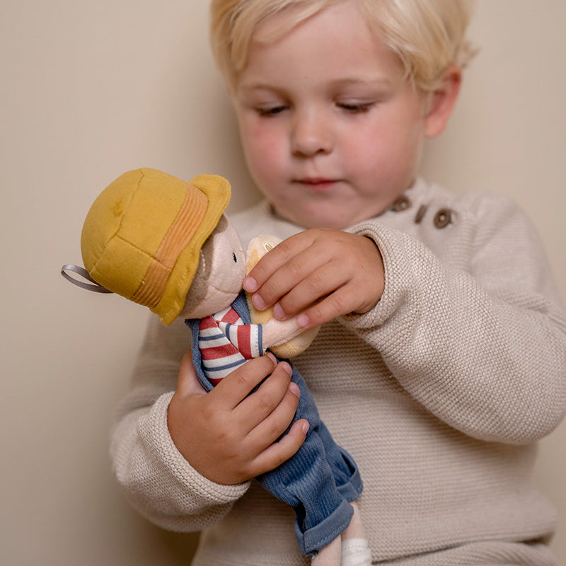 Poupée en tissu personnalisée Jim le fermier | Cadeau de naissance par Schmatzepuffer®