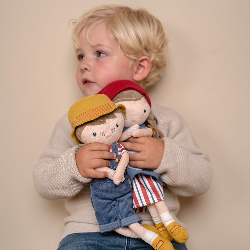Poupée en tissu personnalisée Jim le fermier | Cadeau de naissance par Schmatzepuffer®