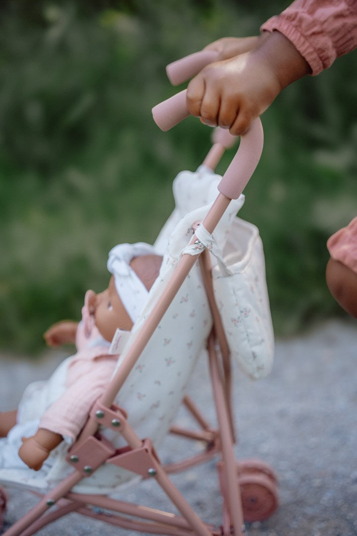Poussette de poupée en métal avec sac de transport