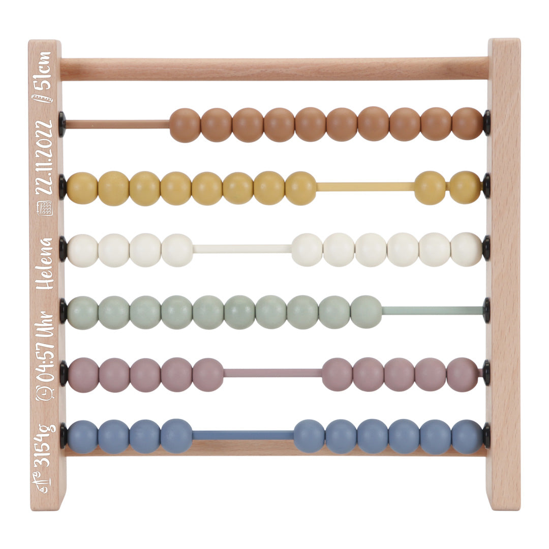 Règle à calcul, abaque vintage en bois | Jouet éducatif pour enfants
