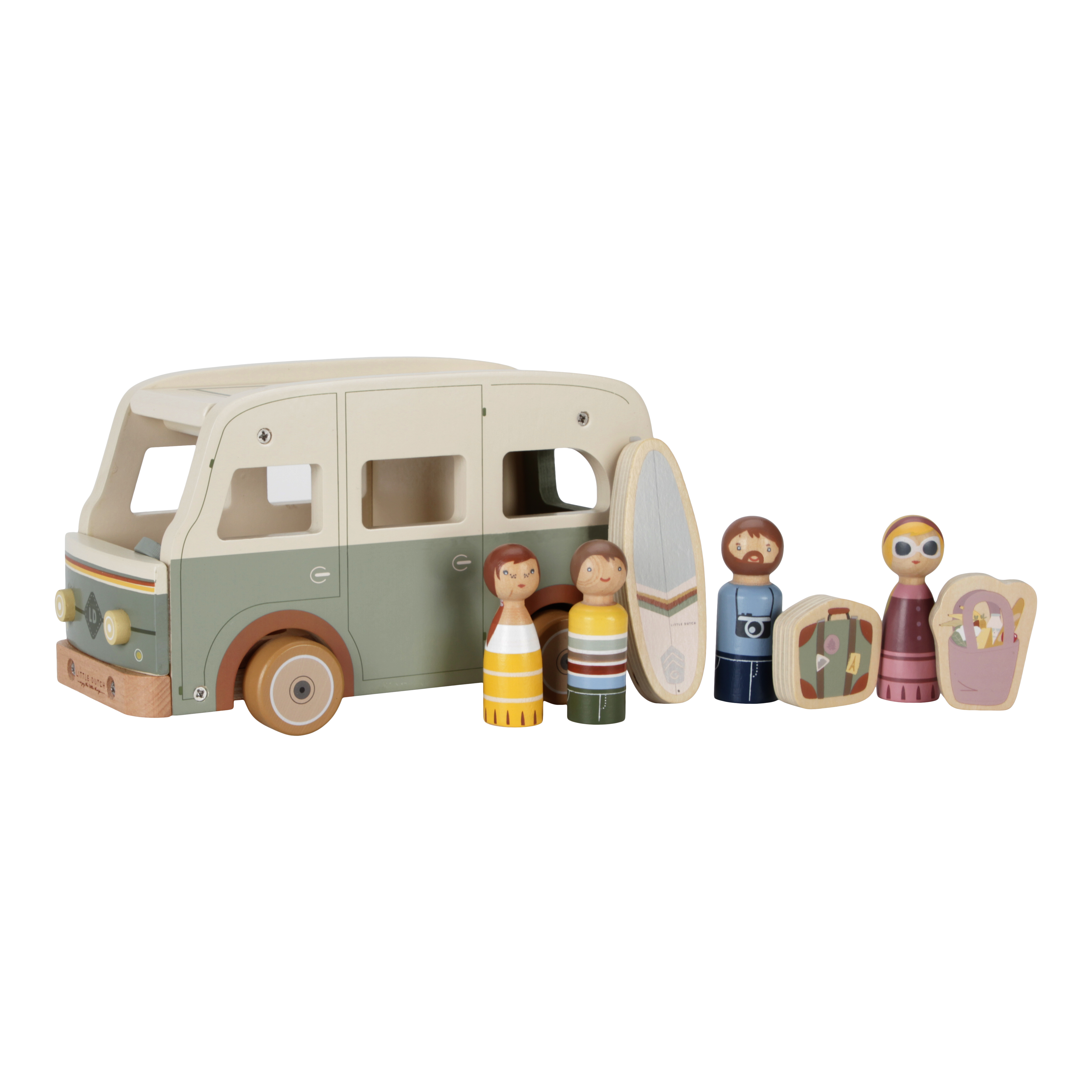 Camping-car rétro avec figurines – Jeu de rôle pour enfants