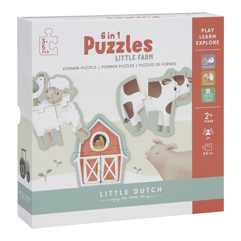 Coffret de 6 puzzles La Petite Ferme