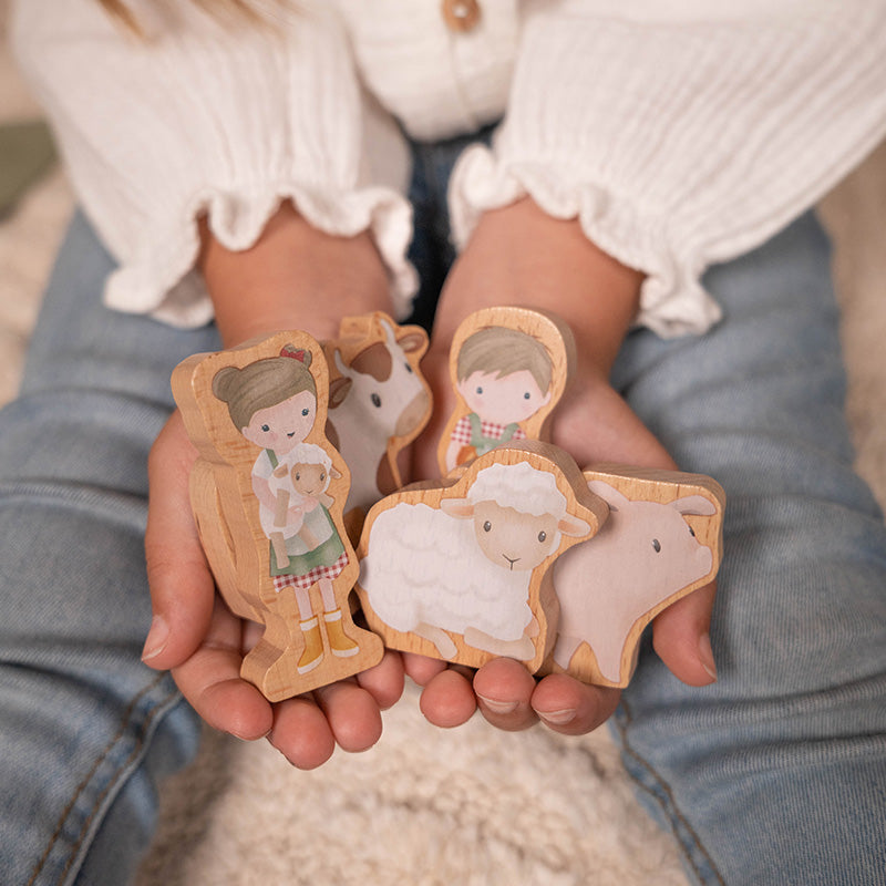 Circuit de train en bois Little Farm – Jouet en bois créatif pour enfants