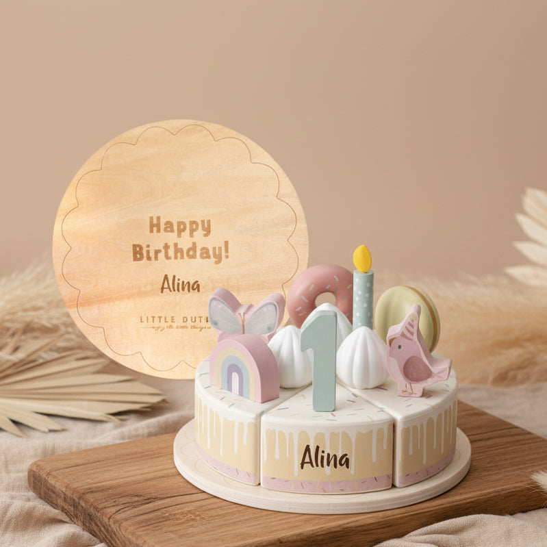 pink birthday cake