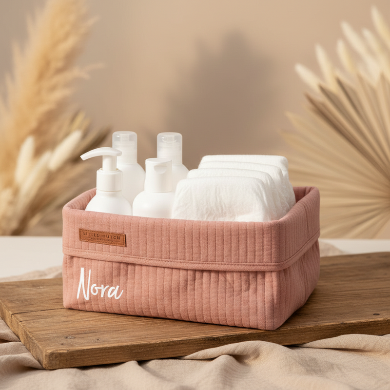 Panier d'allaitement rose blush pur, grand modèle | Little Dutch