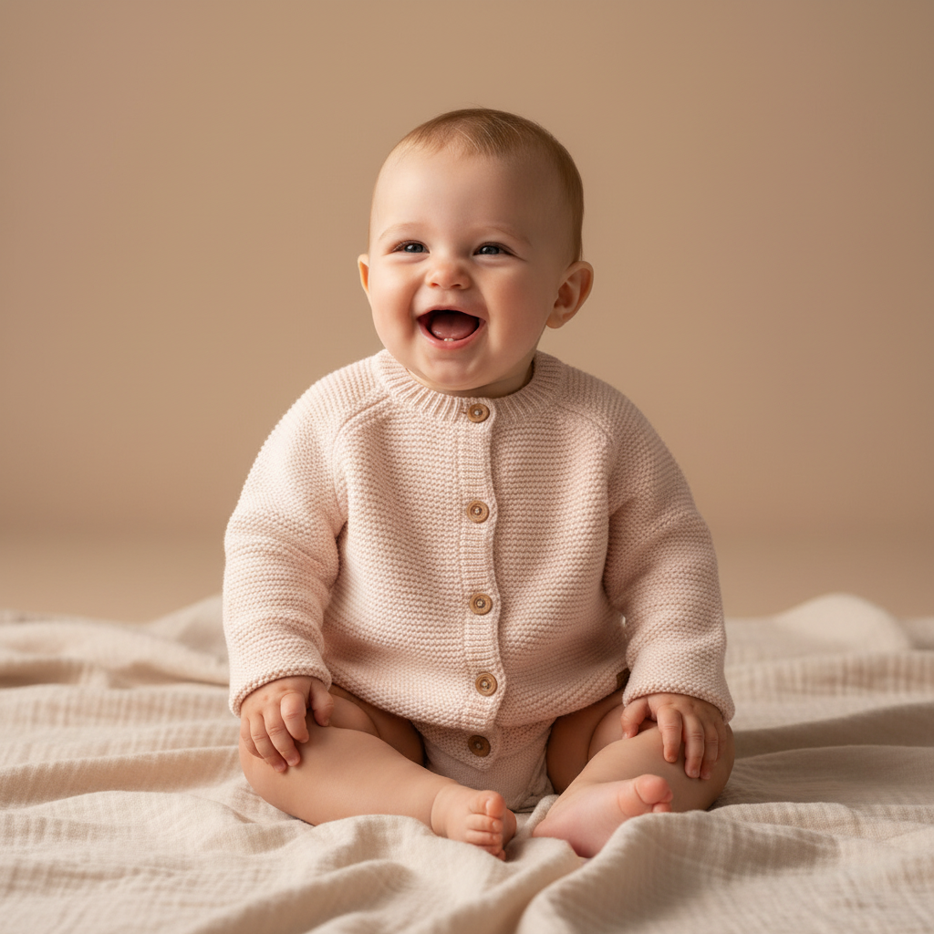 Cardigan rose Fleurs et Papillons | Little Dutch