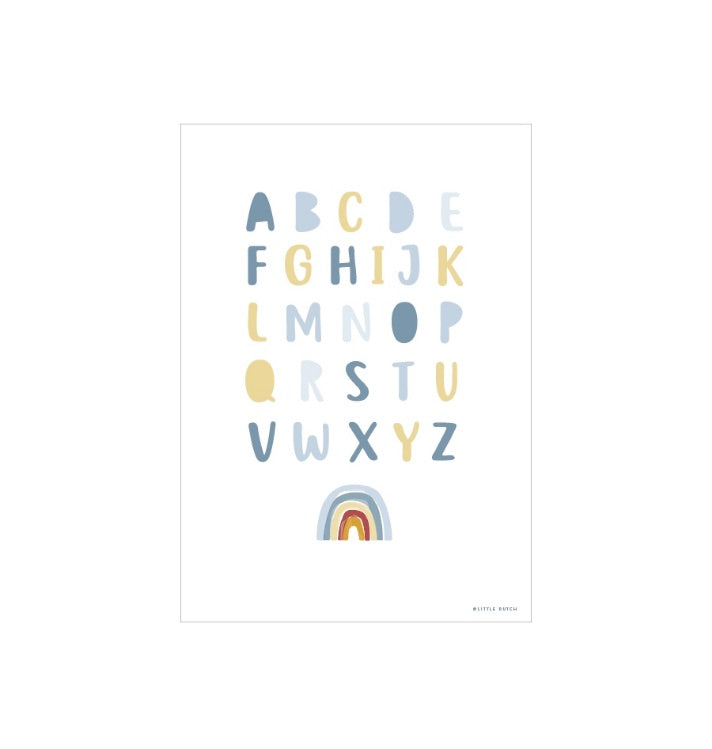 Affiche de naissance personnalisée avec prénom – Décoration de chambre de bébé arc-en-ciel
