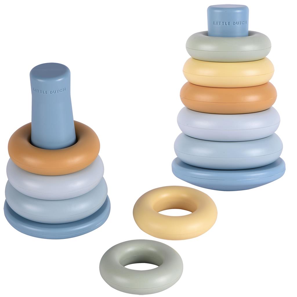 Tour à empiler bleue – Jouet de motricité pour bébés et tout-petits