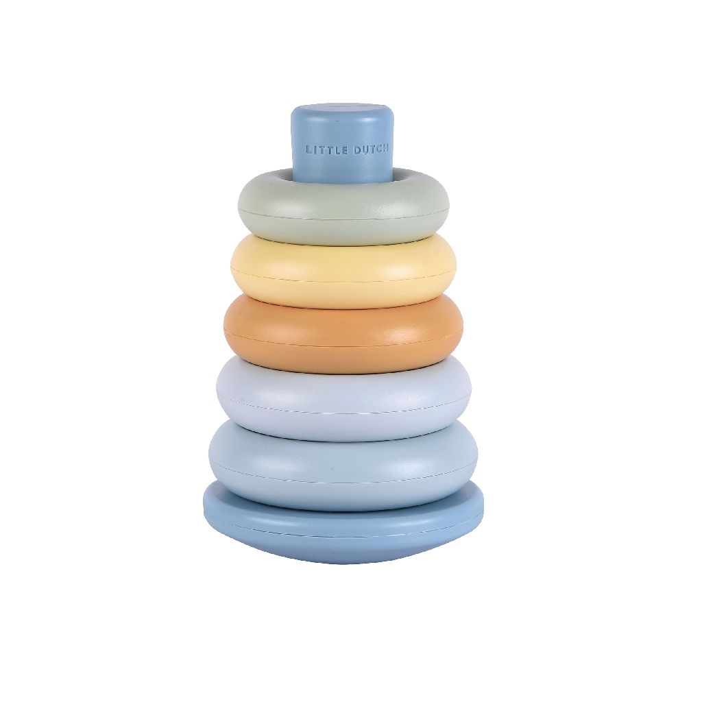 Tour à empiler bleue – Jouet de motricité pour bébés et tout-petits