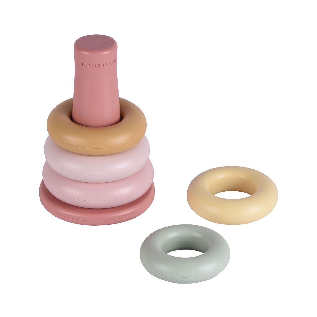 Tour à empiler rose | Jouet de motricité pour bébés et jeunes enfants