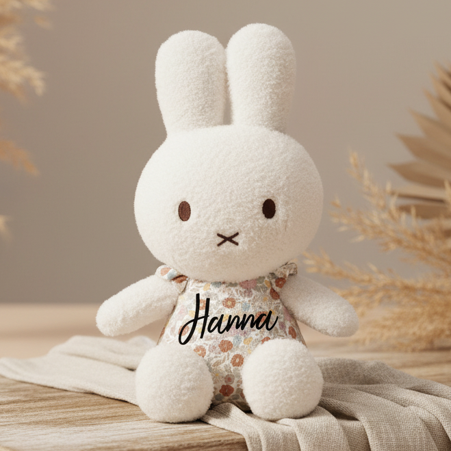 Cuddly Toy Miffy Bunny Little Flowers 35 cm – Birth Gift