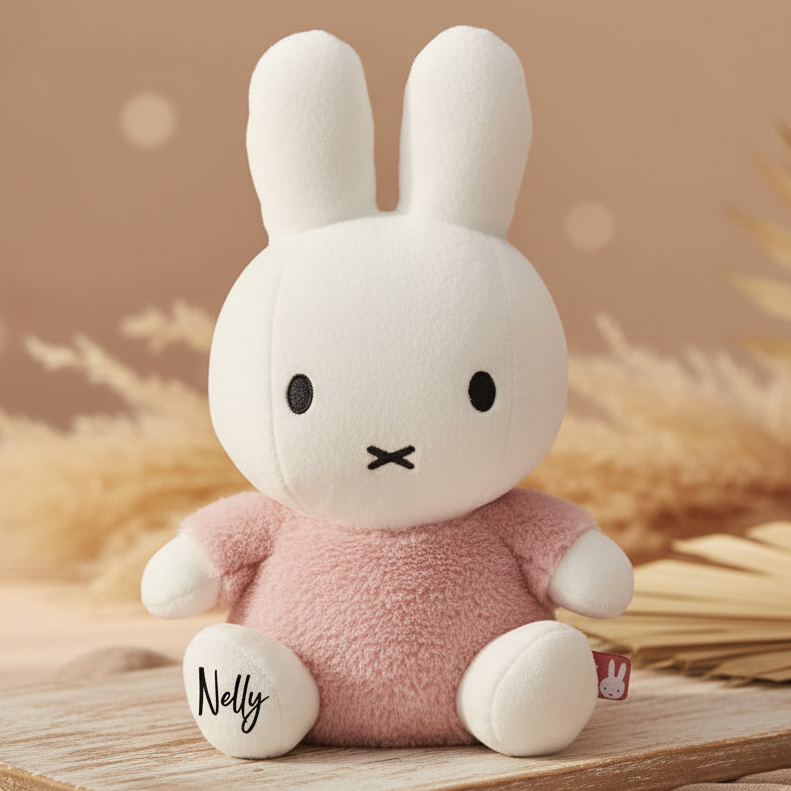 Peluche lapin rose, 25 cm | Miffy x Tiamo