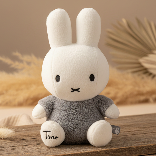 Plush Toy Bunny Fluffy Blue - Soft Companion for Babies & Children