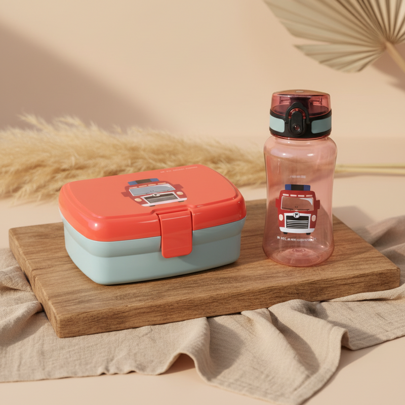 Breaktime Set Bottle &amp; Lunch Box Tiny Drivers - Fire Department | Casual