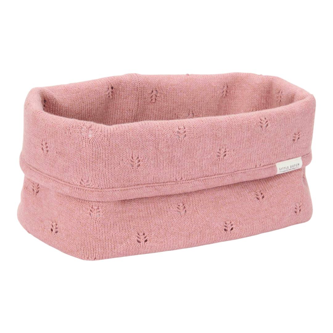Grand panier d'allaitement brodé - Pure Pink Blush | Little Dutch