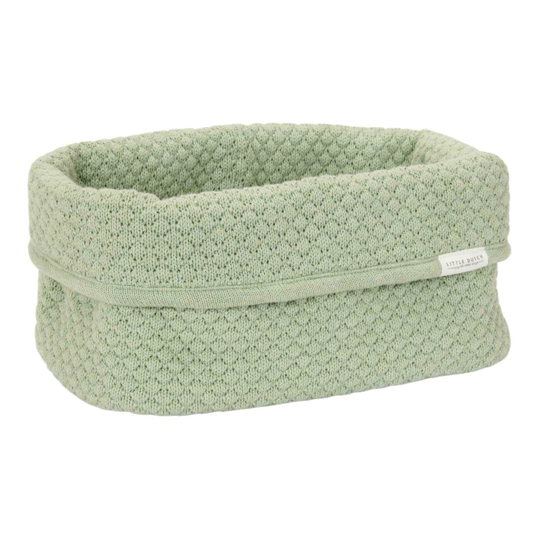 Panier d'allaitement brodé grand format - Pure Sage | Little Dutch