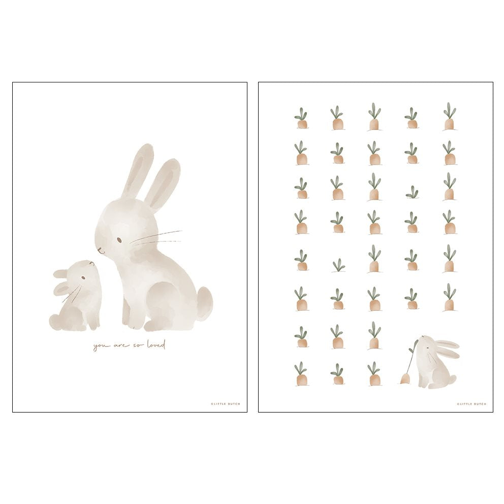 Affiche A3 Bébé Lapin | Little Dutch