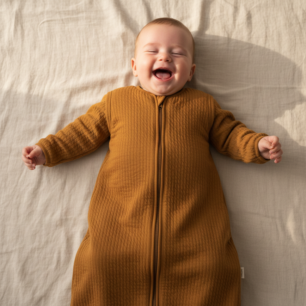 Gigoteuse hiver 90 cm Pure Ochre Spice, ocre | Little Dutch personnalisable