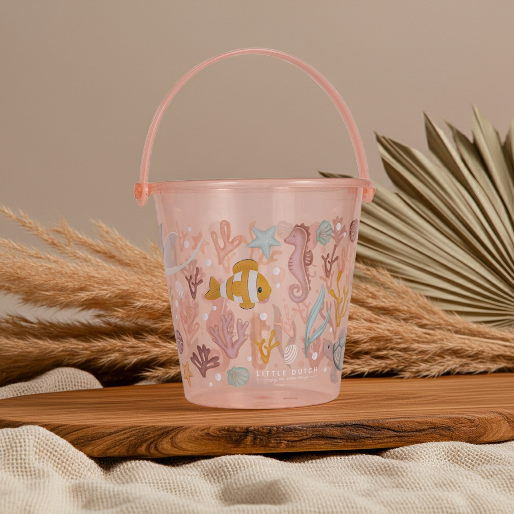 Seau de plage pour enfants à partir de 18 mois – Jouet de plage rose