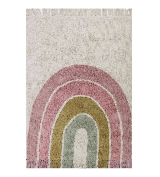 Children's rug rainbow pink 130x 90cm | Little Dutch