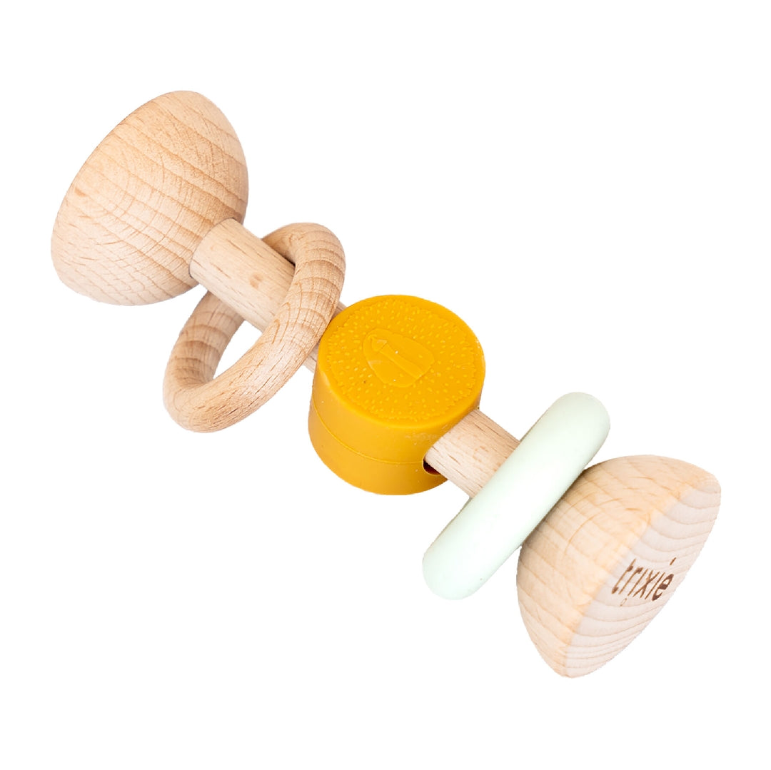 Rattle made of wood and silicone - Mr. Lion | Trixie