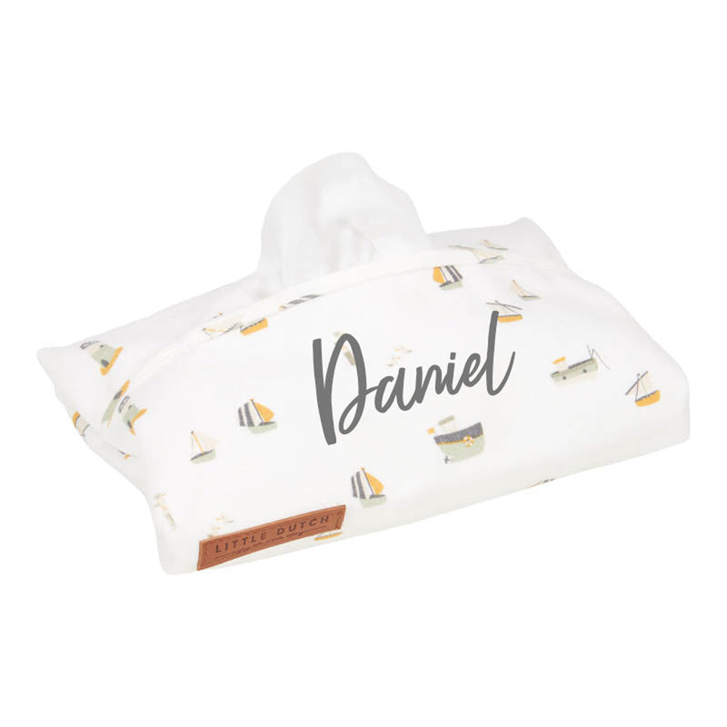 Housse de protection blanche pour lingettes humides Sailors Bay | Little Dutch