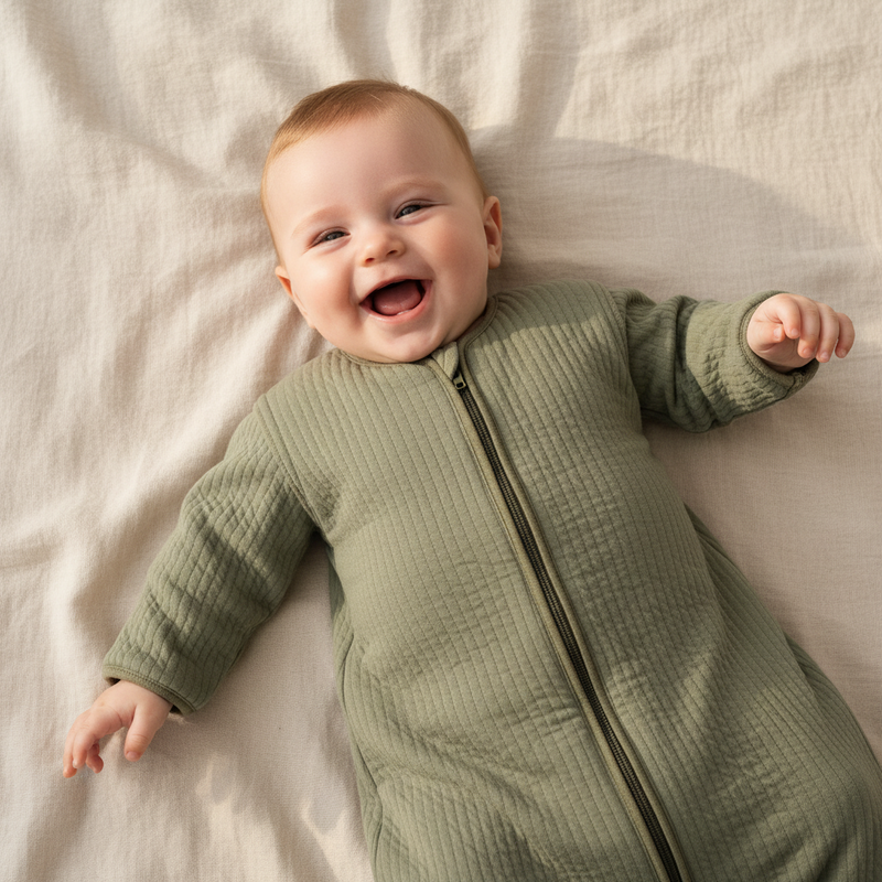 Schlafsack Winter 110 cm - Pure Olive | Little Dutch personalisierbar
