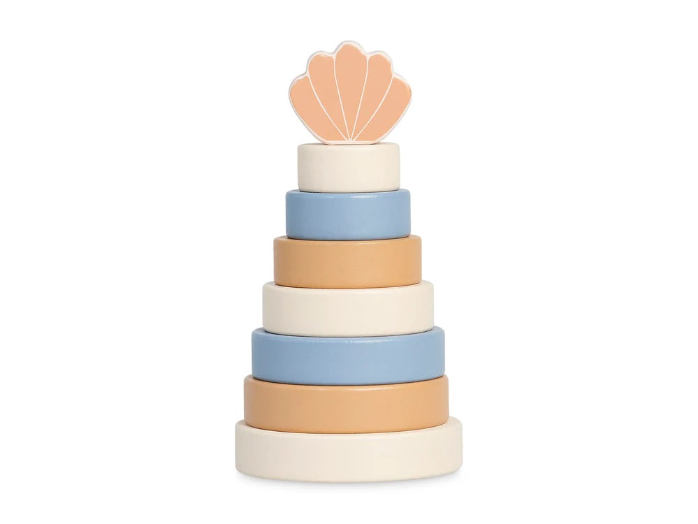 Tour empilable « coquillage » bleue | Jollein