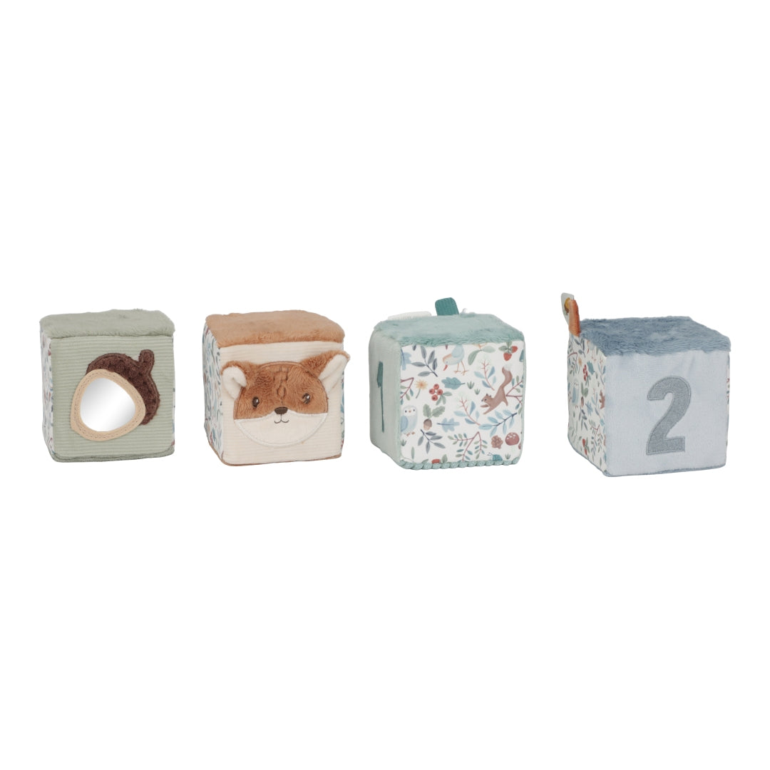 Lot de cubes en tissu Amis de la Forêt