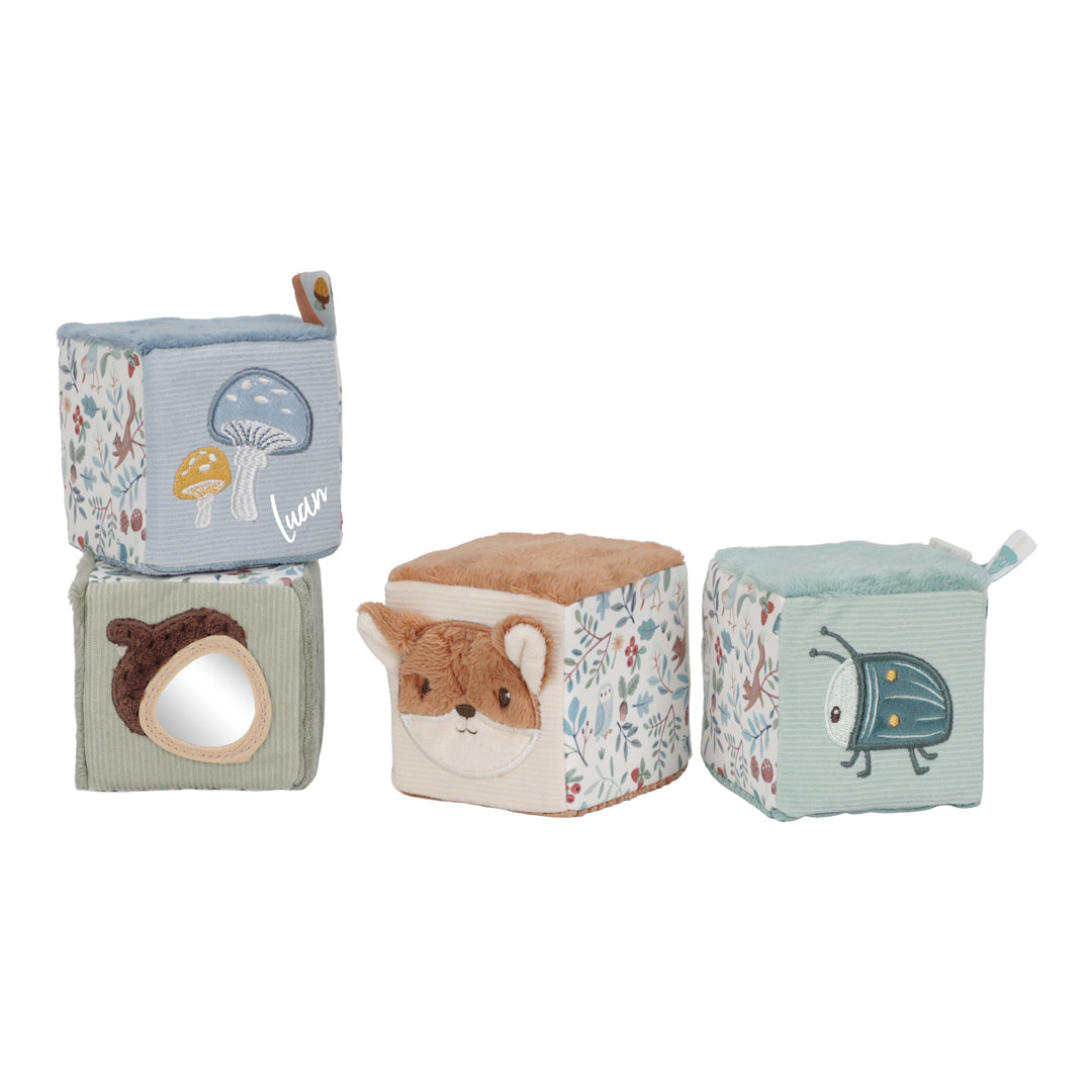 Lot de cubes en tissu Amis de la Forêt