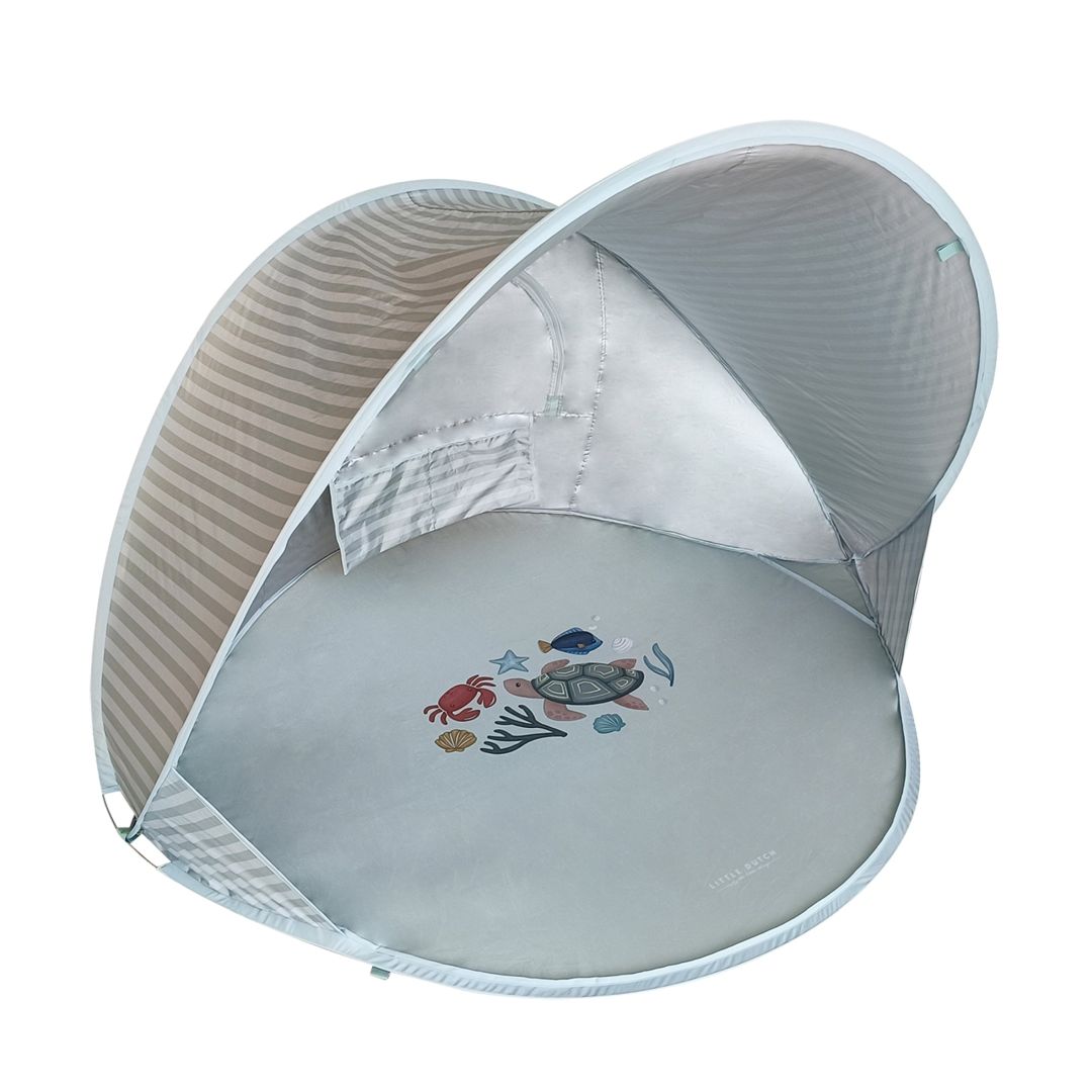 Tente de plage pop-up pour enfants verte avec protection UV