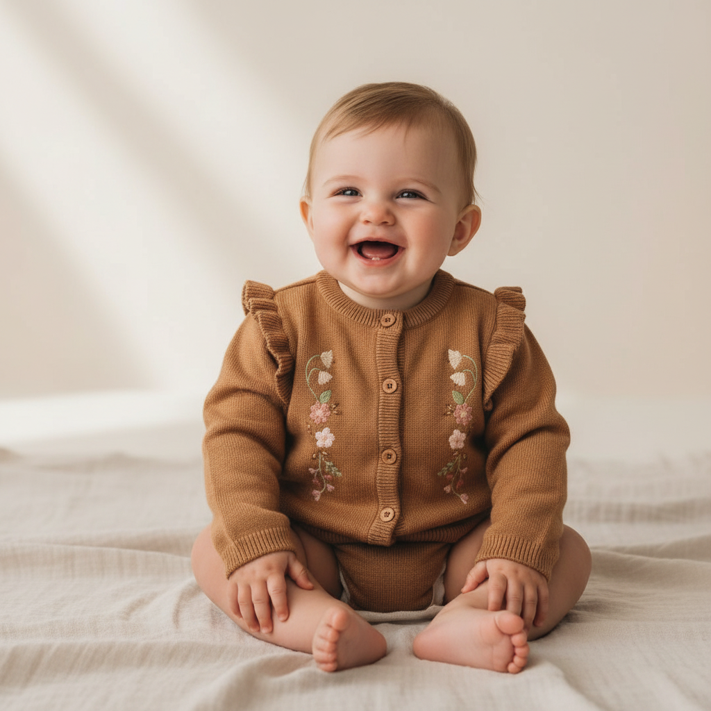 Cardigan Brown for Babies and Children