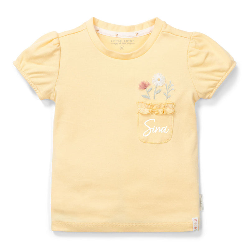 T-shirt manches courtes jaune miel | Little Dutch