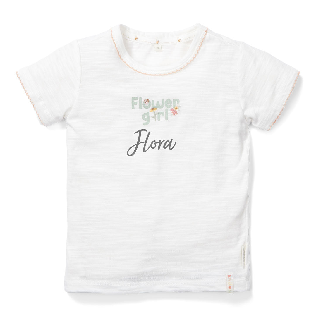 T-shirt Fille d'honneur blanc – T-shirt enfant à motif floral