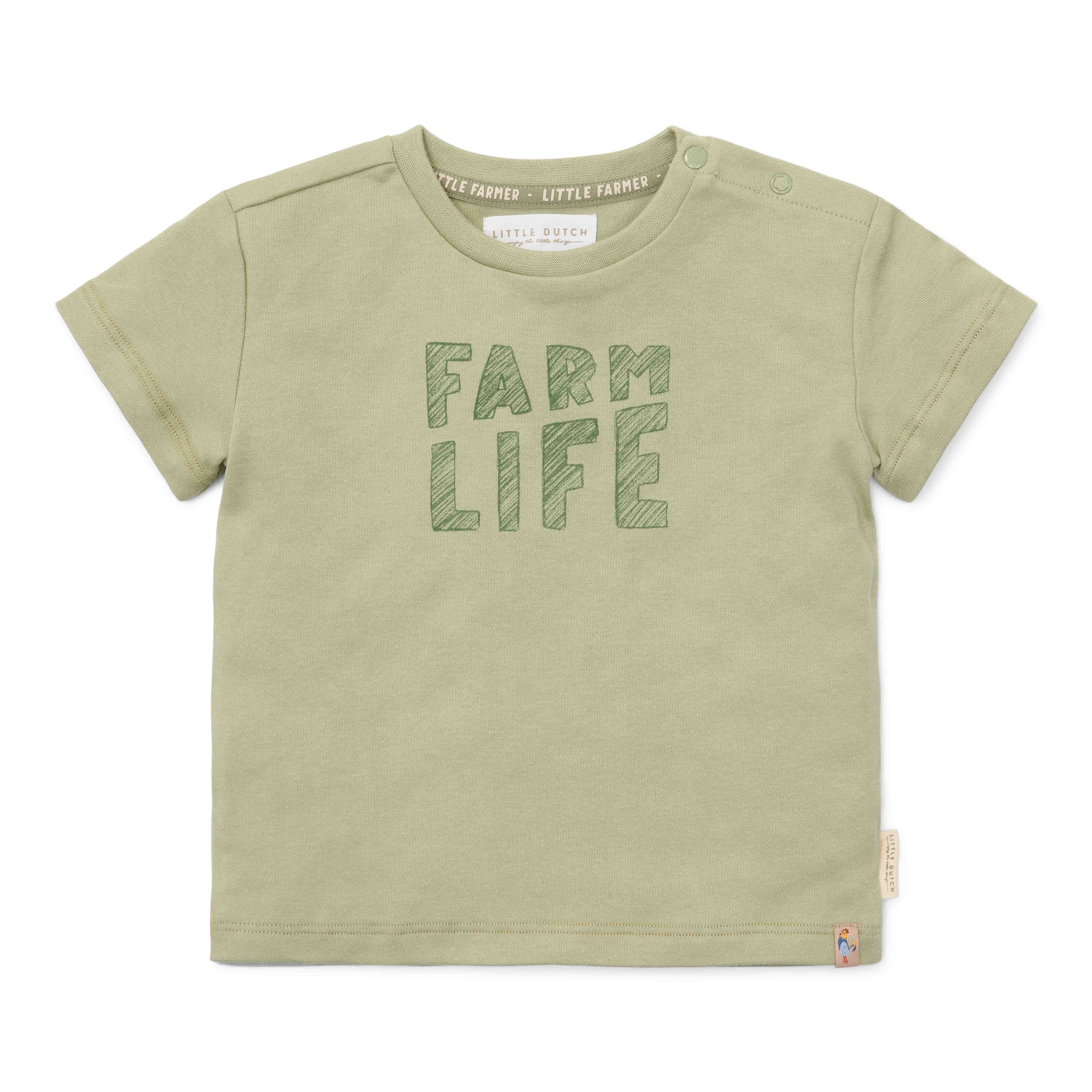 T-shirt vert à manches courtes pour bébés et enfants