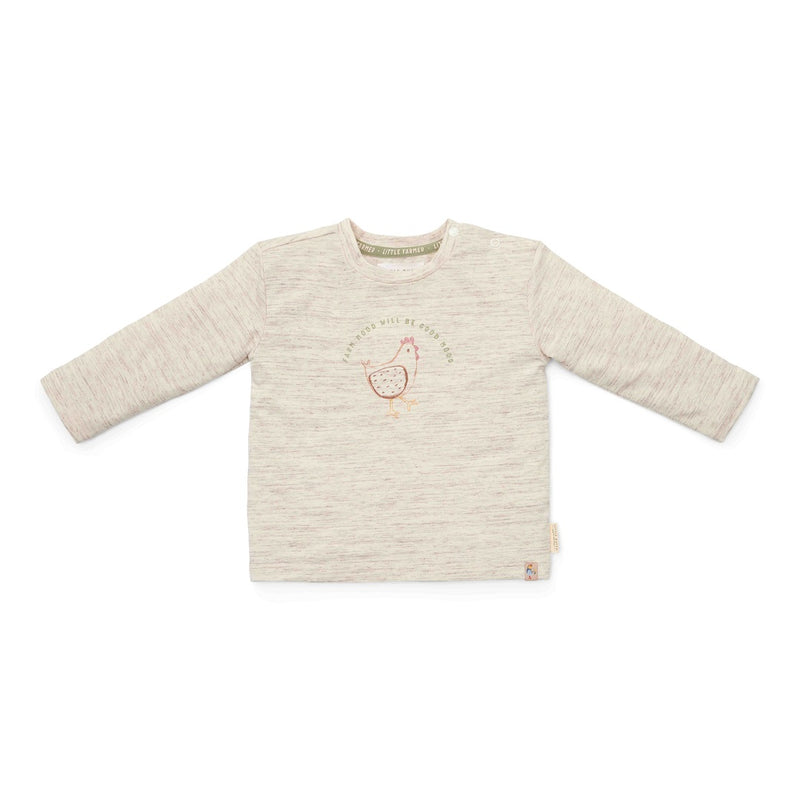 T-shirt langärmlig cremefarben - Little Farm | Little Dutch