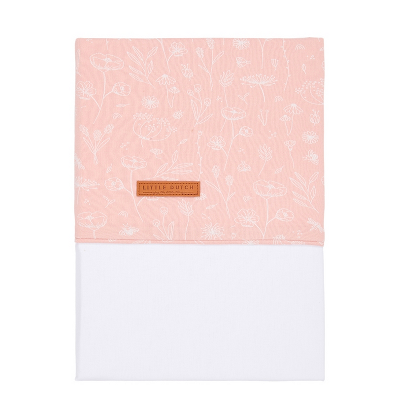Drap de lit enfant Fleurs sauvages 110 x 140 cm rose | Little Dutch