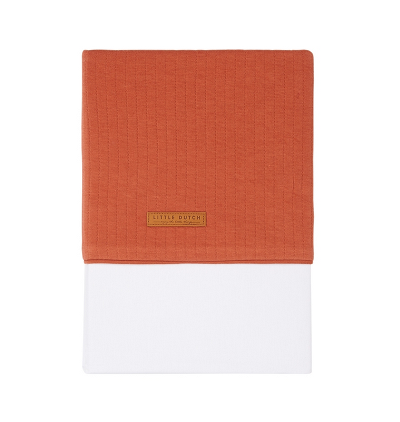 Drap de berceau rouge rouille pur | Little Dutch