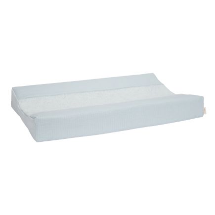 Housse de matelas à langer Pure Soft Blue | Little Dutch