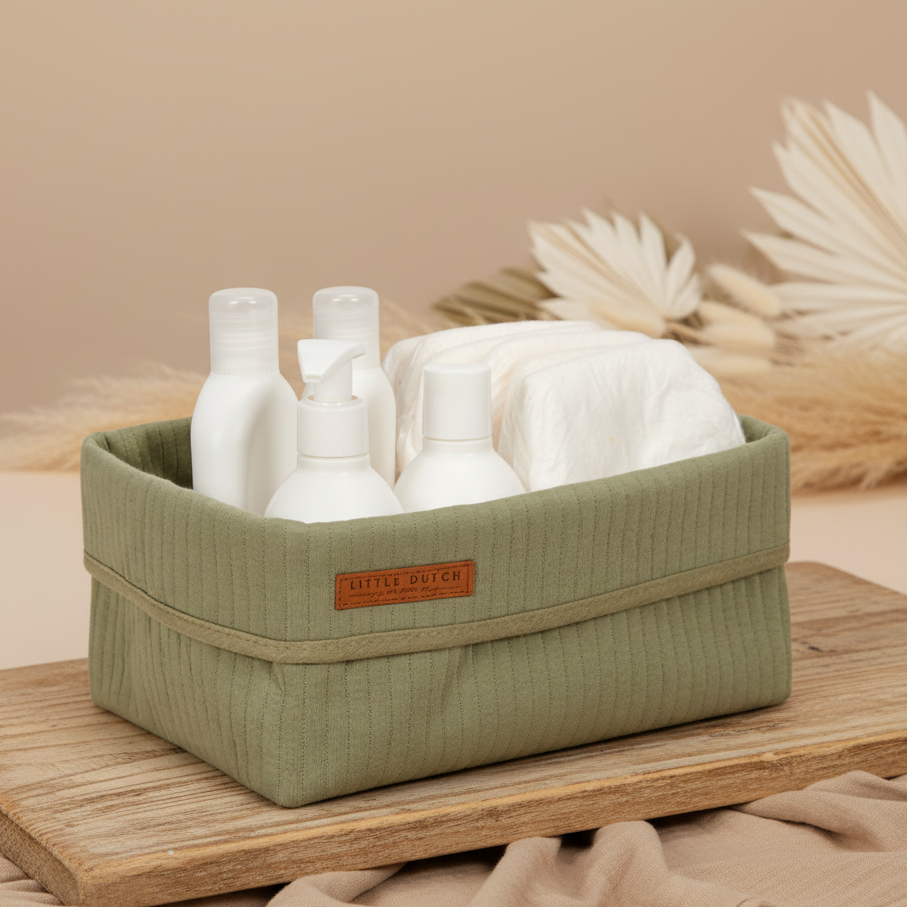 Panier d'allaitement Pure Olive, grand | Little Dutch