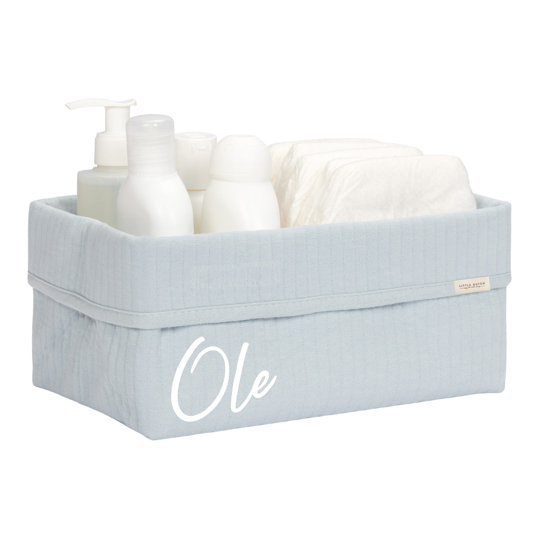 Pflegekörbchen Pure Soft Blue, groß  | Little Dutch