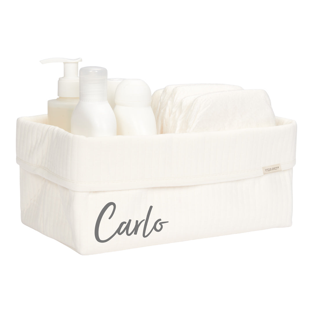 Pure Soft White nursing basket, large | Little Dutch